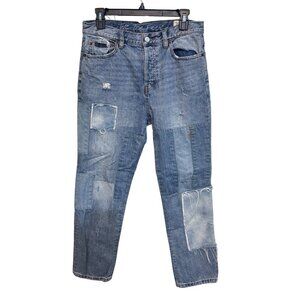 Free People We The Free Patchwork Vintage Boyfriend Jeans